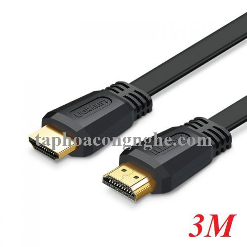 Ugreen 50820 3M màu đen Cáp tín hiệu HDMI dẹt ED015 30050820